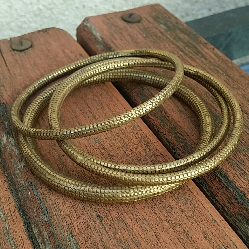 Brass bracelet set